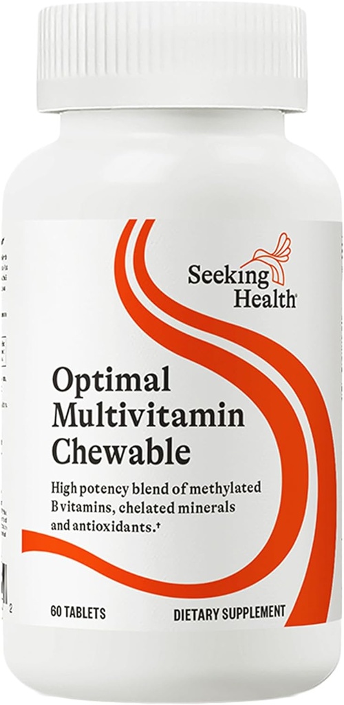 מחפש בריאות אופטימיזציה Multivitamin Chewable - Immune Support Supplement with L-5-MTHF, ויטמין B12 & ויטמין D3 - Multivitamin with Antioxidant Ingredients for Production Support - 60 טבליות