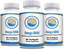 Omega 8060 2400mg Omega 3 Fish Oil Gabungan Suplemen Kesehatan 60 softgel - 3 Bulan Supply - 3pk
