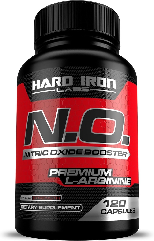 N.O. Nitric Oxide Booster dengan L-Arginine, L-Citrulline, Beta Alanine, AAKG - Non-GMO, Gluten- Free, Vegan - Pre-Workout Pertumbuhan Otot, Stamina, Energi, Pumps, Vascularity - 120 Capsules
