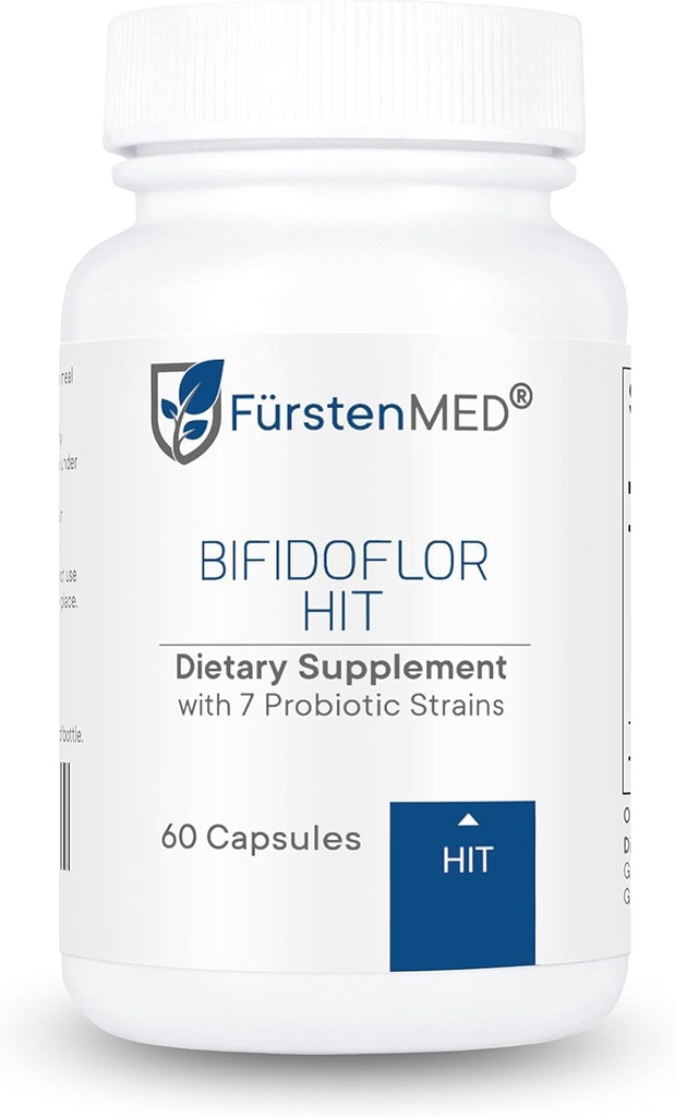FürstenMED Bifidoflor HIT - Probiotische Ergänzung - Lactobacillus Salivarius, Gasseri, Rhamnosus & 4 Bifidobacterium Probiotic - Normal Gut Digestive Health Support - 60 Vegan Kapseln