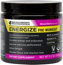 BODi Energize pré-treino em pó - Beta-Alanine, Quercetin e baixa dose Fórmula de cafeína para melhor energia e foco, Aumentar Energia e Endurance Suplemento, Berry misto, 40 Servings