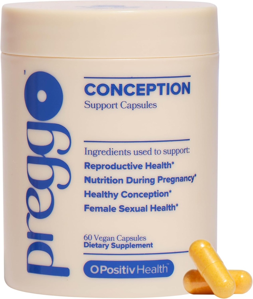 O Positiv Preggo Conception hỗ trợ Capsules cho phụ nữ - OBGYN-Formed Pregnments với phụ nữ mắc chứng thiếu máu lâm sàng - CoQ10, N-Acetyl Cystein - Nữ sức khỏe tình dục, 60 Ct (Pack của 1)