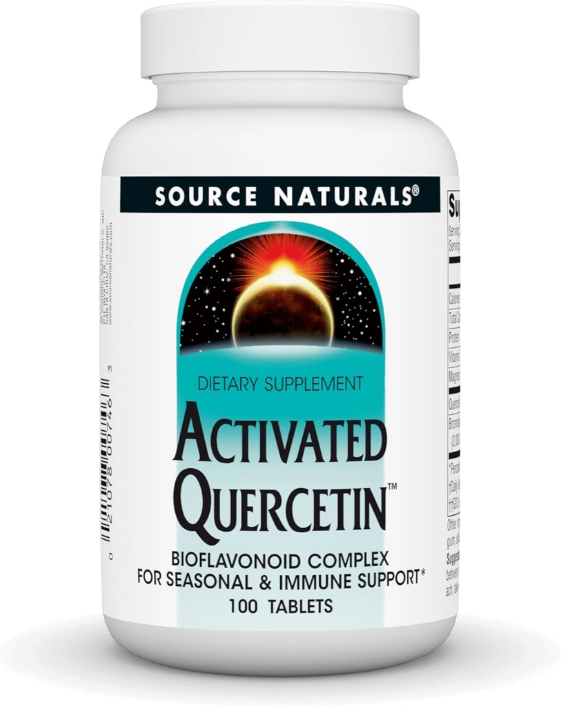 Quelle Naturals Activated Quercetin - Plant-Derived Bioflavonoid Complex - Seasonal & Immune Defense - 100 Tablets