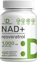NAD+ Resveratrol Supplement 1000 mg per Serving, 120 kasviskapselia ... 2-in-1 Extra Strength NMN Supplement Vaihtoehtoinen... NAD naisille ja miehille...