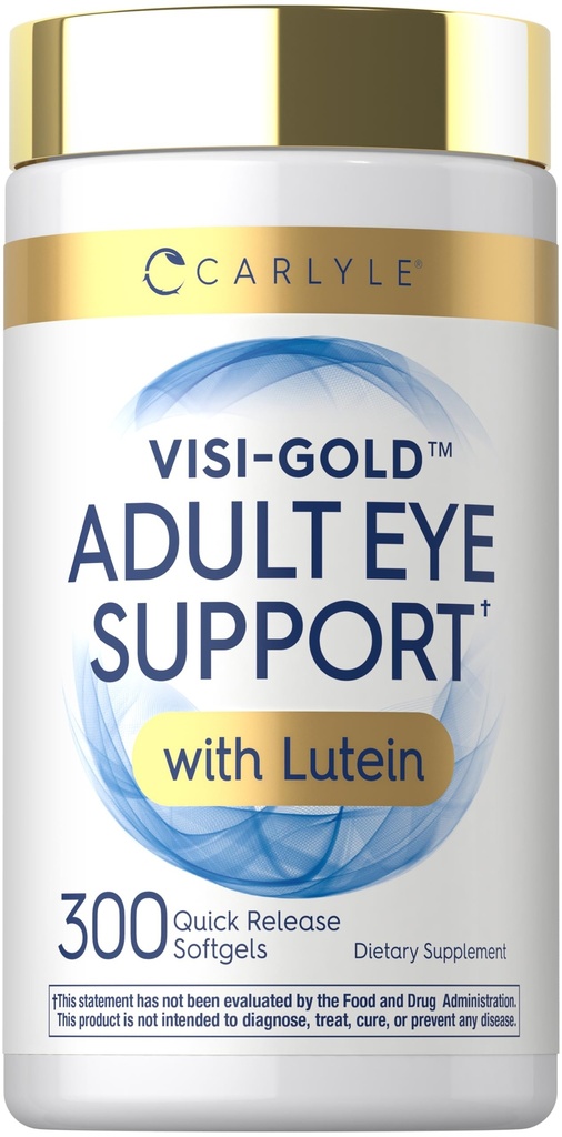 Carlyle Adult Eye Support | 300 Capsules | with Lutein and Zeaxanthin | Non-GMO and Gluten Free Supplement