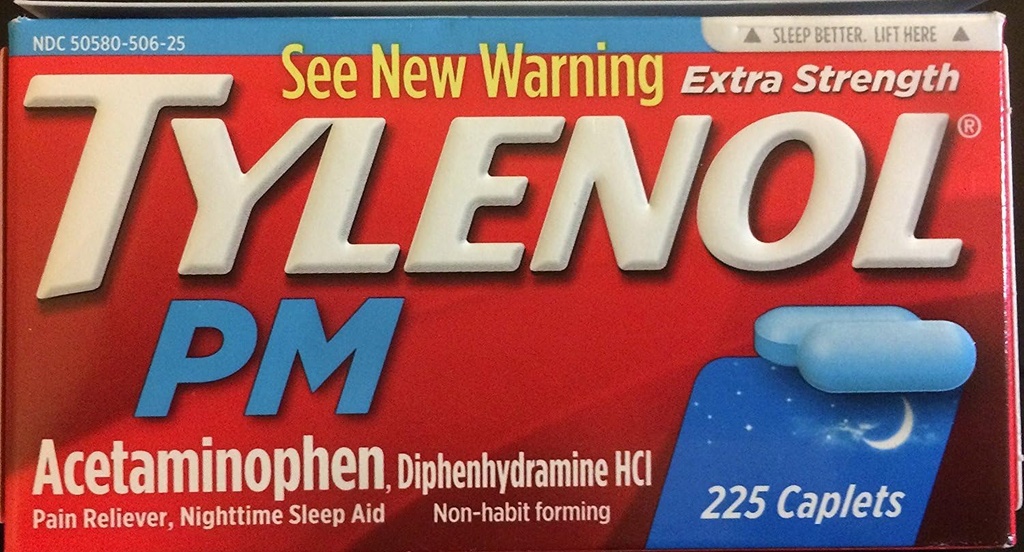 Tylenol PMの余分強さの小包(225のct。) (2のパック)