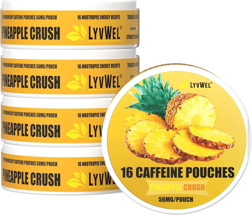 LyvWel 56mg Cafeine Energy Pouches 