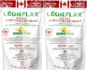 Leonflax 100% Authentic Canadian Flax Seed Powder, All Natural, High Fiber Content, Supliment alimentar pentru a îmbunătăți sănătatea dumneavoastră digestivă, Omega 3, 6 & 9, 18 Oz, sac (1) (2)