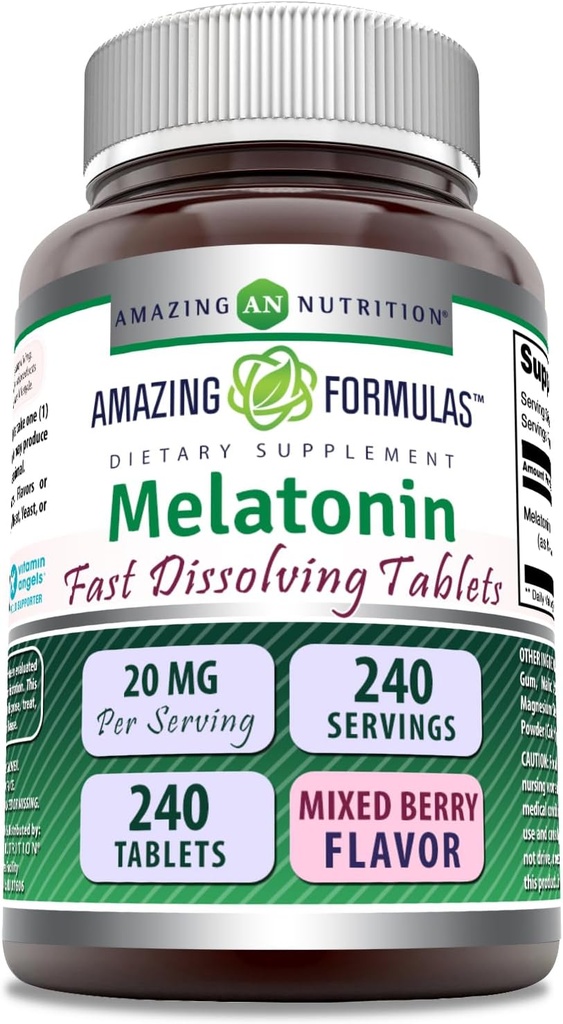 Verbazingwekkende Formules Melatonine Fast Dissolving Supplement 