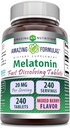 Apbrīnojami Formulas Melatonin Ātri izšķīdinot Papildinājums ) Jauktas Berry Flavor - 20 Mg Per Servē - 240 Tabletes - Non-GMO --Free Gluten -Ražots ASV