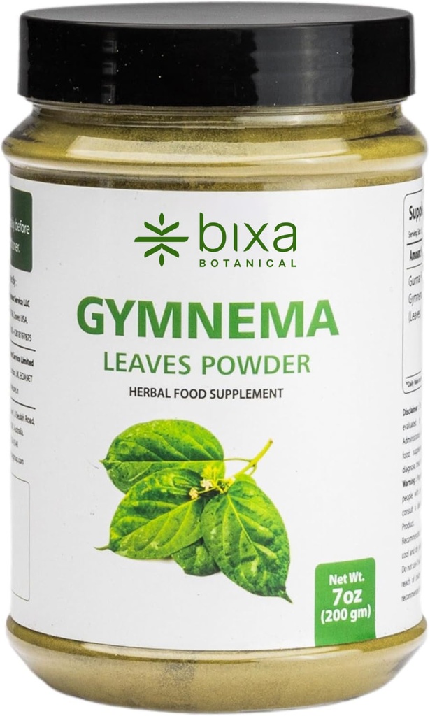 bixa BOTANICAL Gymnema Leaf Powder (Gudmar, Shardunika) 7 Oz/ 200 GRM | Digestive Stimulant | Natural Herbal Supplement