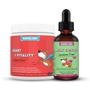 Heart + Vitality Superhero Chews Plus Milk Thistle Drops - for Dogs Heart Health, Circulation, Liver & Immune Support - Heart + Vitality 90 Chews - Milk Thistle Drops 2 Ounces