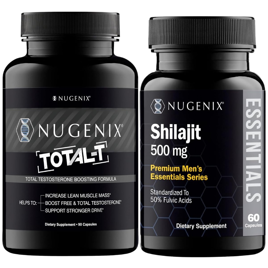 Nugenix Essentials Shilajit and Total-T Testosterone Booster for Men