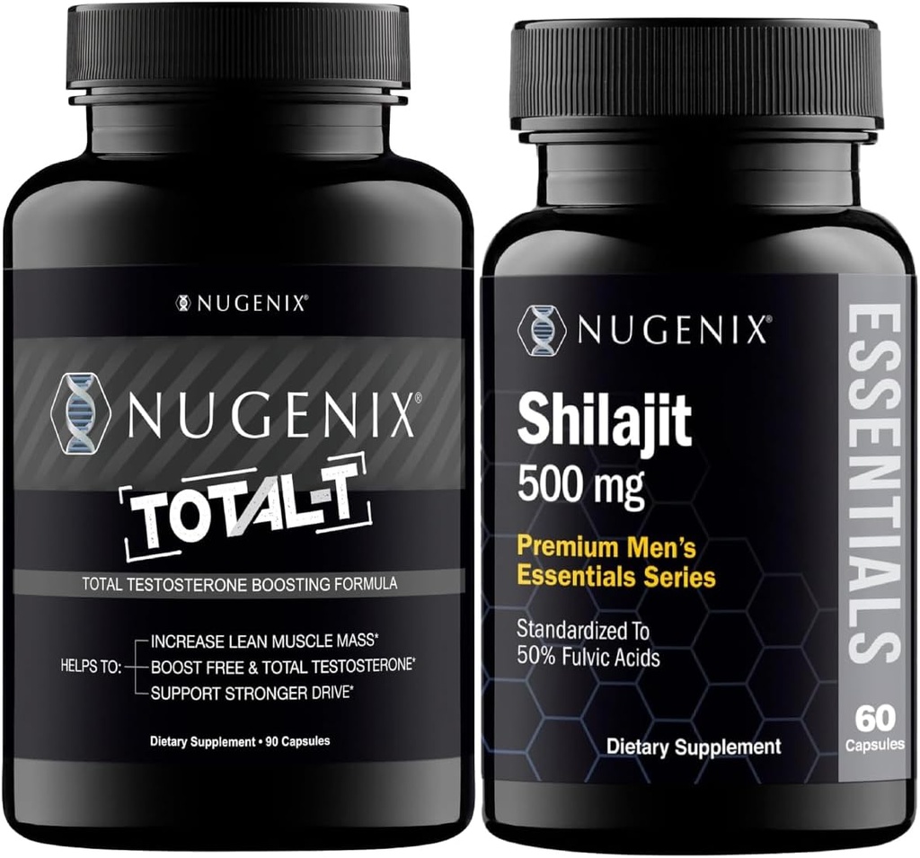 Nugenix Essentials Shilajit und Total-T Testosteron Booster für Männer