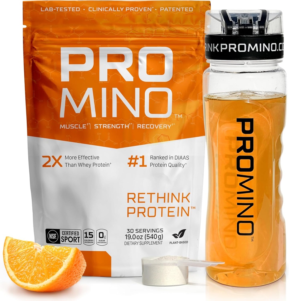 Rethink Protein, 2X bättre än Whey Protein, Mega-Dose Leucine (EAA + BCAA), Ultra-Fast-Acting Muscle Recovery, NSF Certified, Build Muscle Även när du sover * - Orange, 30 portioner