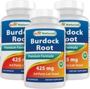 Parimad looduslikud Burdock Root 425 mg 180 kapslit (180 loendit (3 pakendit))
