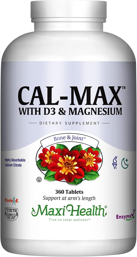 Calci 1000 mg amb Vitamina D3 (400 IU) i Magnesi (7 mg) - Dietary suplementari per Bone, Teeth, Conducte - Suport per a Men i Dones - 360 Taules
