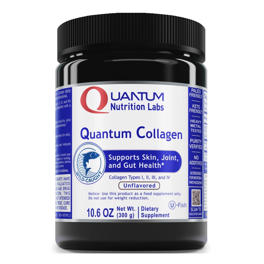 QNL Quantum Collagen - Sustainably Sourced Hydrolyzed Marine Collagen - Gut Health Supplement for Women & Men - Offers Joint Support - 7 oz