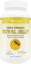 ML Naturals Royal Jelly 1500mg 120 növényi kapszula, egyenértékű 6% (27mg) 10- HDA. Fagyasztott, gluténmentes, NSF- Certified & cGMP- Compliant