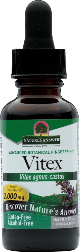 Risposta della natura Vitex Berry Alcohol Free 1 Ounce ( 2 Pack ) | Supporto femminile bilancia ormonale | Supporto mentale | Menopause & Fertiility Supplement