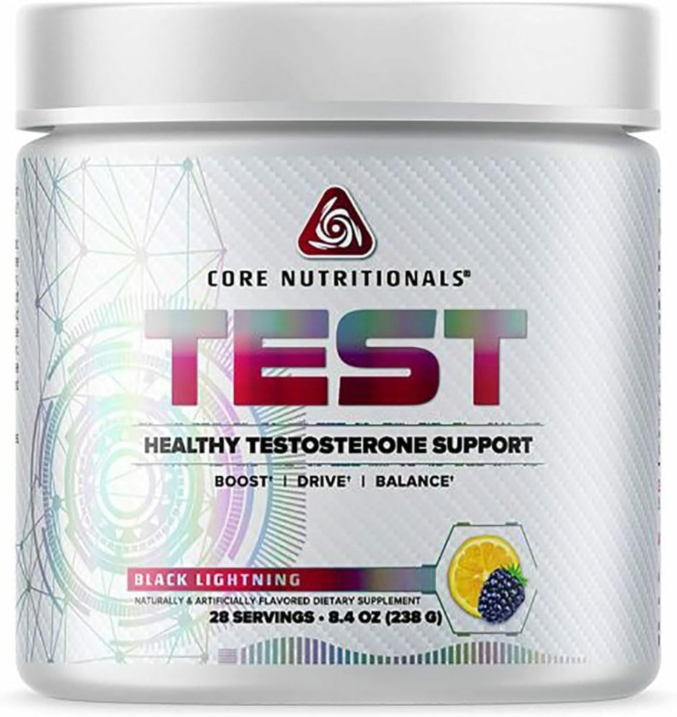 Nutritionals Test Vitality & Testosterm Support - 124; KSM- 66 Ashwagandha, Calcium D- Aspartic Acid, & Pine Extract - 124; 28 Servings (Black Lightning)