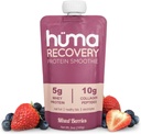 Huma Recovery Protein Smoothie, 20 Pouches – 15g Collagen + Whey Post Workout Recovery İçki – Real Fruit, Electrolytes, sağlam Fats ilə hazır-to-Drink Protein Shake