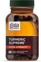 Gaia byliny Turmerica Supreme Extra sila - Podpora Príležitostné opuchy z normálneho nosenia a tear - s Turmerica Curcumin & Black Pepper - 120 Vegan Liquid Phyto-Capsules (až 120-Deň dodávky)