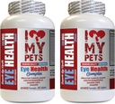Jeg elsker MITT PETS LLC Dog Eye Helse Supplements - Dog Eye Health Complex - Premium Formula - Vet Anbefalt - Hund Cranberry - 2 flasker (120 behandlinger)