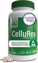 Health Thru Nutrition CoQ10 Plus PQQ and Red Spinach | Cellurex | Cellular Optimizer for Brain Circulation Energy and Mitochondria Function Support | Certified Vegan | Non-GMO (Pack of 60)