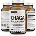 100% Real Wild Chagashloom i Åd Black Garlic Powder Capules  2001- 2008 Antioxidant & Imgune Implementació suplementariment del Bosc de l'Equal Chaga Munshros amb Black Garlic, 07 No Fillers, 1500 Marsulesvy 90 c