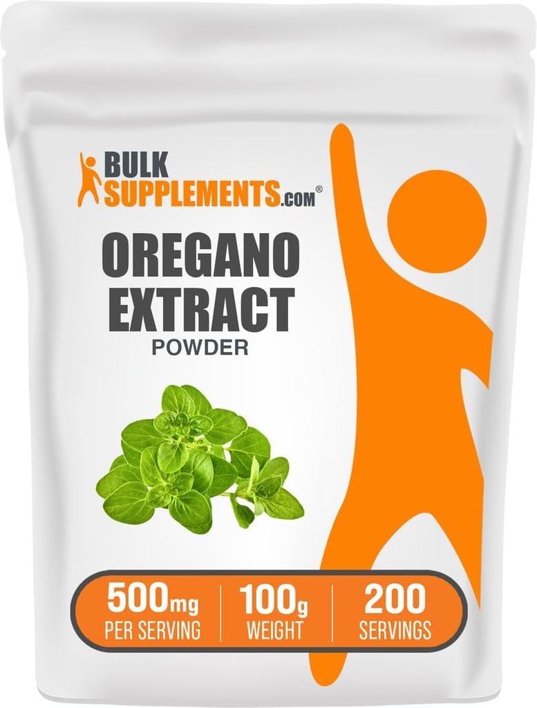 BulkSupplements.com Oregano Extract Powder - Herbal Extract Supplement, alkaen Oregano Herb - Gluteeniton, 500 mg per Tarjoilu, 100g (3.5 oz) (Pakkaus 1)