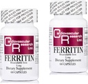 Cercetare cardiovasculară Ferritină Supliment de fier pentru femei şi bărbaţi 5 mg 120 capsule - 2 Pack Saver