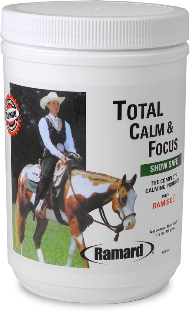 Ramard Total Calm and Focus for Horse Supplement - Magnesium & Calming Formula for Horse Show, Training, & Performance Mental Alertness With Drowsiness, Show Safe, Perfect Prep for Horses 1 Pack, 마그네슘 & 칼링 포뮬러