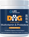Livsforlengelse Hunde Multivitamin & Probiotika - Hundemat Supplement for generell helse, Digestion og immunstøtte - Vitaminer, Probiotiske Blande, Kolostrum (Bovine) - 90 Soft Chews