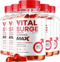 (5 Pack) Vital Surge MAX, VitalSurge Gummies MAX за мъже Поддръжка, 1050 MG Advanced Max Strength Formula, VitalSurge MAX Man Performance, Vital SurgeMAX Mens Gummies