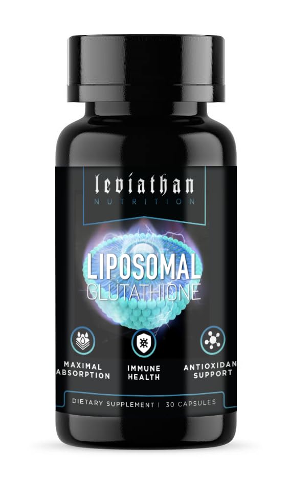 Leviathan Nutrition Liposomal Glutathione Capsules, 30 Count, Maximal Absorption, Immune Health, Antioxidant Support
