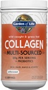 Garden of Life Marine & Grass- Fed Collagen Peptides Powder Suplement (Tipe I, III) dengan Progrem & BCAAs untuk Mobility, Gabungan Kesehatan, Rambut, Skin & Nails - Unflashed, 20 g per Serving, 12 Serving