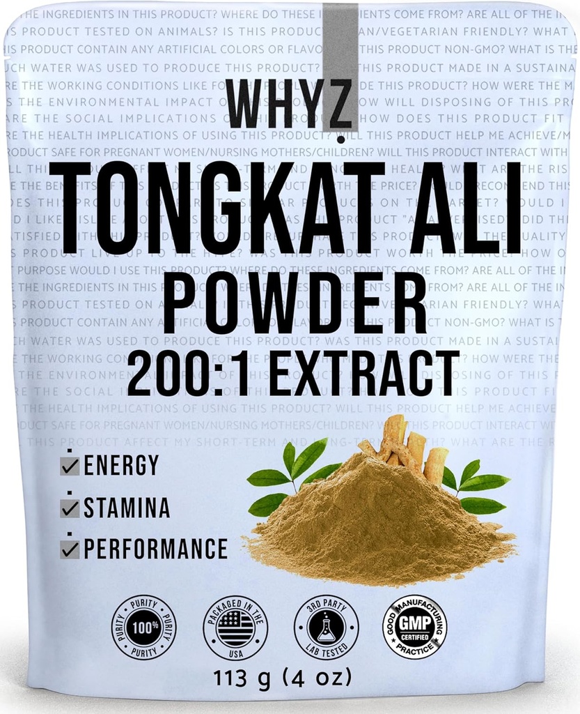 NZ Tongkat Ali Toz 113g, Pure Longjack 200:1 Genişleme Eurycoma Longifolia Supplement Toz Artan Fiziksel Performans ve Well-Being, Longjack Tongkat Ali for Men and Women, 323 Hizmetler