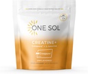 여성 부티 이익을위한 하나의 Sol Creatine, 모든 천연 여성 Creatine 분말 w Creapure & Leucine, 증가 Lean 근육 질량, 감소 회복 시간, 뇌를 촉진 & 뼈 건강 (60 인분)