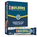 CLIF BUILDERS + Coffeine Protein Bars - Chocolate Chip Cookie Dough Flavor - 20g Plant Based Protein - Gluten Free - Non- GMO - Low Glycemic - No umělé sladkosti - 2.4 oz. (12 Pack)