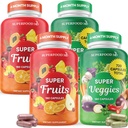 Supplément de fruits et légumes - Capsules de fruits et légumes 100% Super fruits et suppléments de légumes et de vitamines, avec feuille d'olive (720 Nombre (paquet de 4))