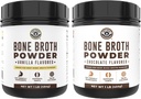 Left Coast Performance Vanilla Bone Broth Protein Powder, 16oz + Chocolate Bone Broth Protein Powder 16oz