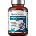 Megazyme Forte 200 Tablets - Natural Plant Proteolytic Enzymes Nattozimes Serrazimes Supports Digestive System Immune Health