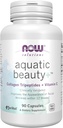 NOW Foods Solutions Aquatic Beauty + Capsules - Jūrų kolagenas ir vitamino C papildas jaunatviškai odai *, ne GMO, 60 kapsulių