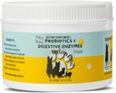 Probióticos, Prebióticos, & Enzimas Digestivas para Cães; Ingredientes Limitados; Suporte Digestivo; Alívio de Alergia; Suporte Immune; Reduz a Inflamação; Diarreia & Alívio de Gás (150g), Branco