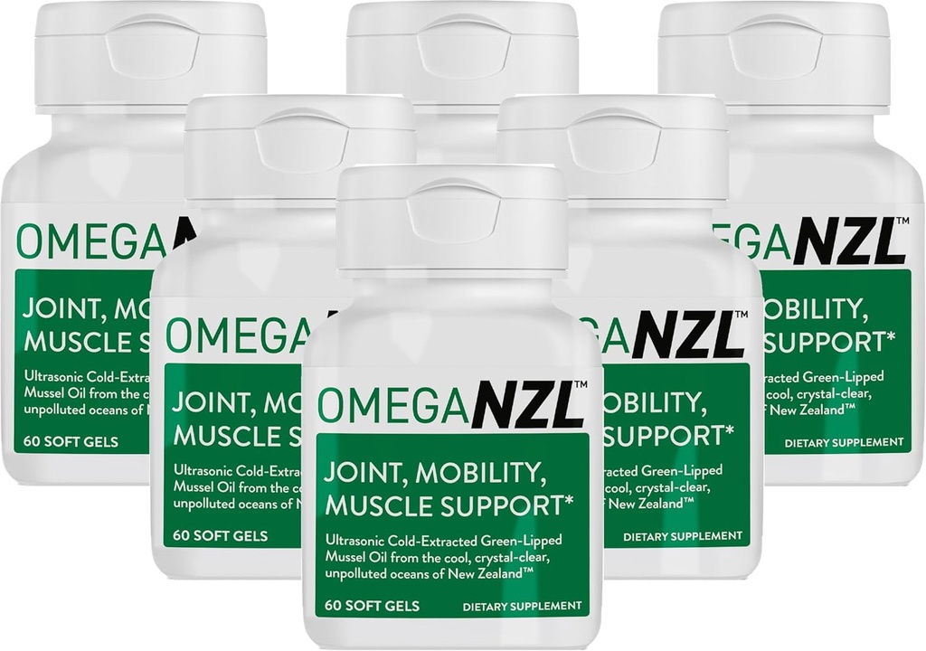 Original Omega-3 Joint Support Supplement, Best Natural Muscle Relief, Green-Lipped Mussel Oil, 360 Softgels, No Fishy Aftersmaak