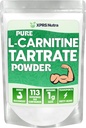 XPRS Nutra L Carnitine L Tartrate Powder - Premium Pure L Carnitine Tartrate - L-Carnitine - Vegan Friendly Bulk L Carnitine Powder - Amino Acid supplement (4 Ounce)