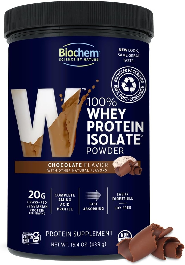 Biochem, Whey Protein Powder, 20g de Proteïna per donar suport als moscles i arquits severs, xocolata, 15.4 oz...