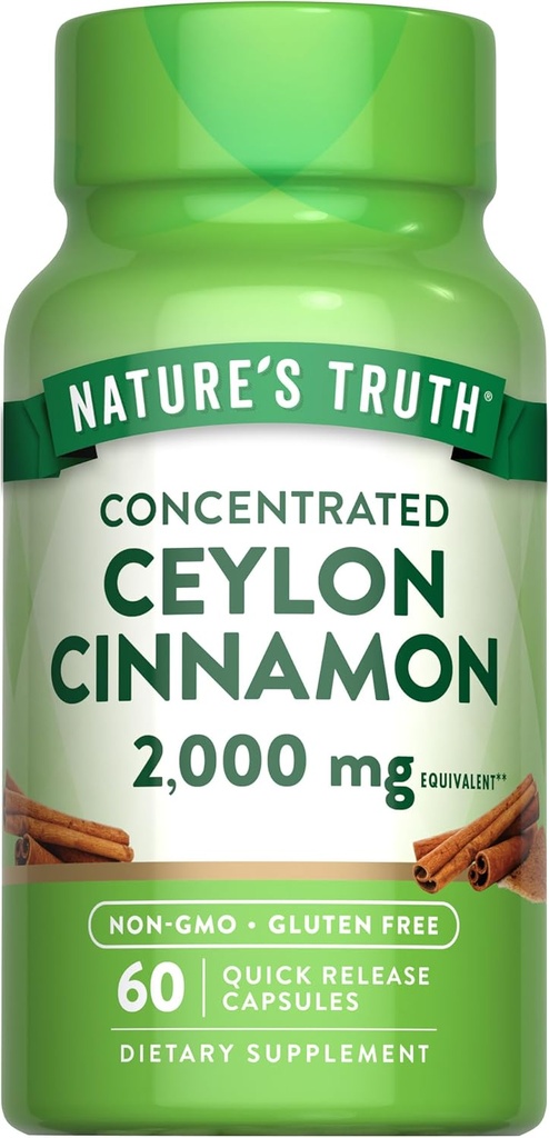 Nature 's Truth Ceylon Cinnamon Pile Kapsler Note 124; 2000mg
