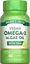 DHA ilə Algae Oil Formula 3 Softgels